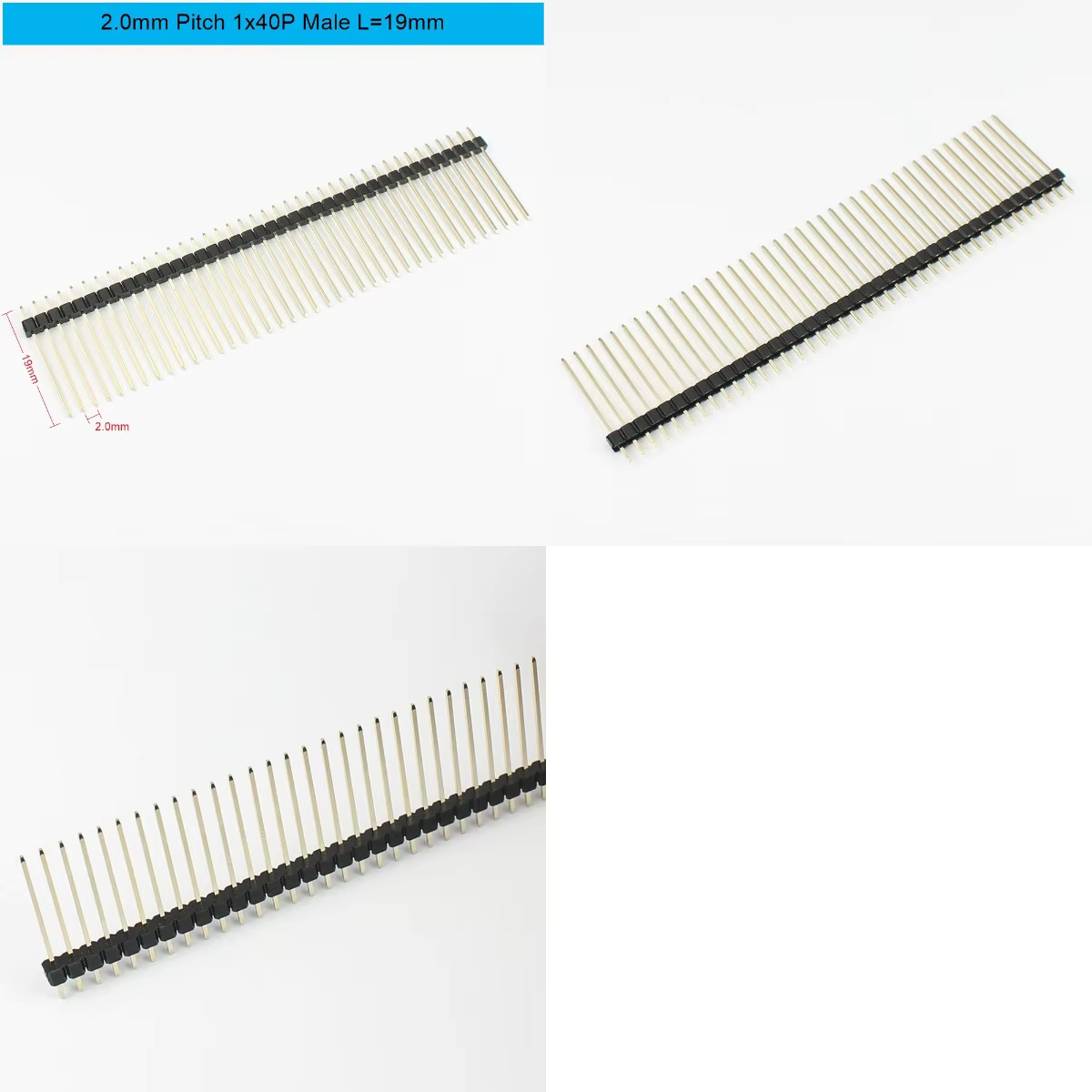 Гребінка контактів PLS-40 2.00мм 1x40P 19mm - фото 1